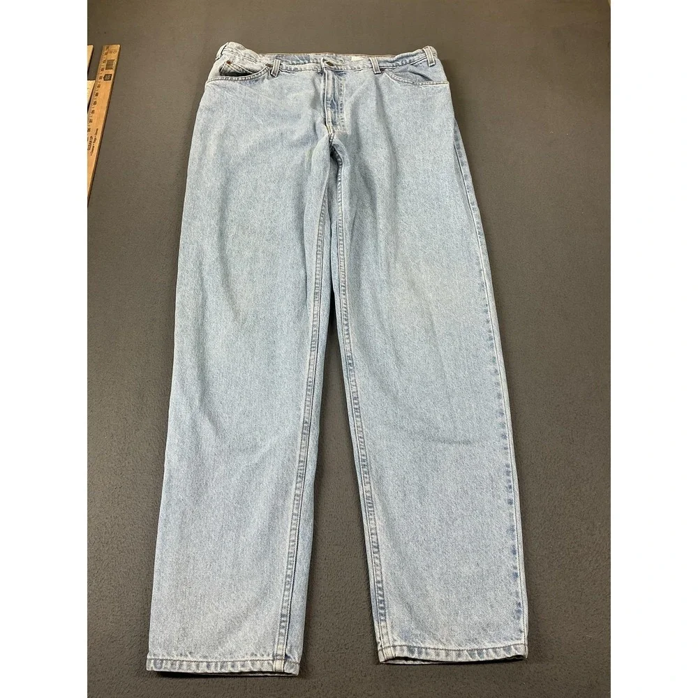 Levi's 550 Jeans Mens 38x34 Light Blue Relaxed Tapered Leg Denim Mexico
